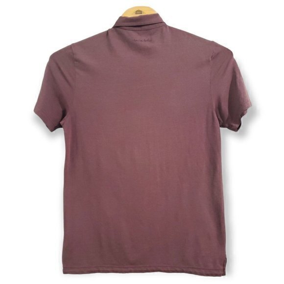 Travis Mathew Men's Medium Maroon Golf Short Sleeve Polyester Polo - Picture 3 of 4